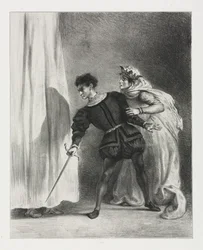 Hamlet : le meurtre de Polonius, 1834