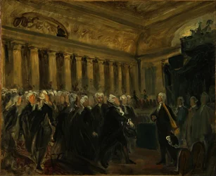 Mirabeau confronte le marquis de Dreux-Brézé Esquisse, 1831