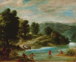 Les rives de la rivière Sebou, 1858