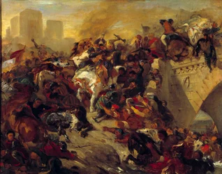 La bataille de Taillebourg remportée par Saint Louis le 21 juillet 1242