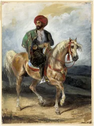 Le cavalier turc, vers 1834 (gouache et aquarelle sur papier)