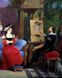 Rubens peignant le chapeau de paille (détail)