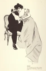 Homme avec sa maîtresse (lithographie)
