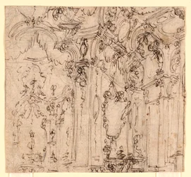 Décor de scène : Salle dans un palais