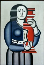 Femme avec un vase