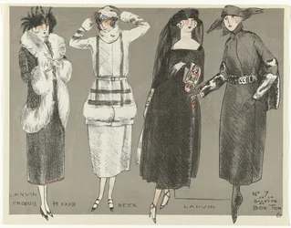 Gazette du Bon Ton, 1920 - No. 7, Croquis Pl XXXIII: Lanvin / Beer / Lanvin