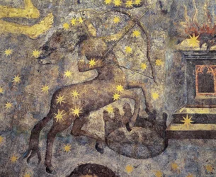 Période gothique. Dôme du Zodiaque (1485) par Fernando Gallego (1440-1507). XVème siècle. Peintures murales. Ils décorent la bibliothèque de l