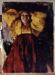 Femme en jaune