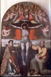 Trinité avec SS. Étienne et Philippe, panneau central d