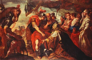 Coriolanus persuadé par sa famille de lever le siège de Rome, c.1660-61