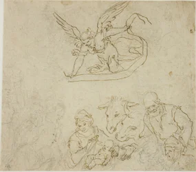 Nativité (recto); Vierge à l