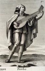 Homme jouant du théorbe