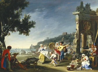 Tarantelle à Mergellina, vers 1750