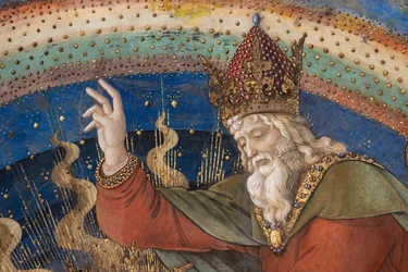 Dieu, détail du Couronnement de Marie