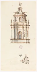 Dessin, projet de tabernacle, 1750-1775