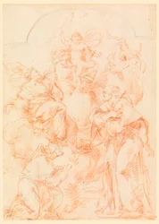 Dessin, étude pour une peinture d