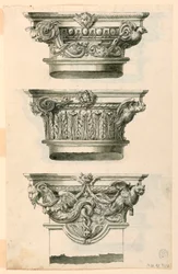 Six Chapiteaux de Colonnes, un de Pilier, avec Suggestions Alternatives