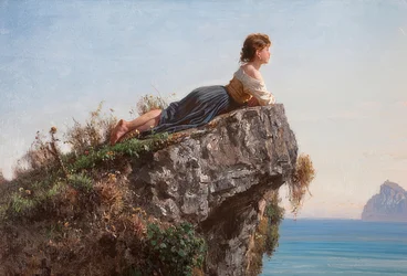 La jeune fille sur le rocher à Sorrente, 1871