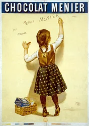 Publicité française pour le chocolat « Menier », fin du XIXe siècle