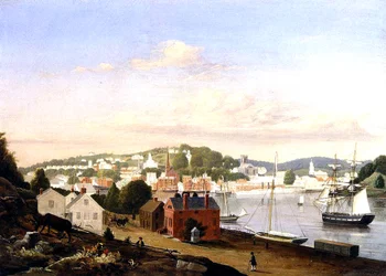Vue de Norwich, Connecticut, États-Unis, 1849