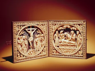 Crucifixion et Mise au tombeau, vers 1400