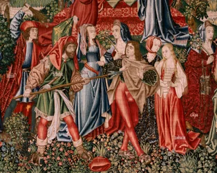Tapisserie flamande. Série Rédemption humaine ou Vices et Vertus. Les Vices conduisent l