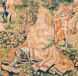 Série Le Livre de Judith. Judith devant Holopherne. Cinquième tapisserie de la série