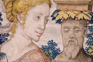 Série Vertumne et Pomone : Vertumne transformé en fermier. Atelier Willem de Pannemaker. Vers 1545-1550. (détail)