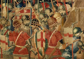 Musée paroissial des tapisseries (Museo Parroquial de Tapices de Pastrana). Tapisserie flamande. Encerclement d