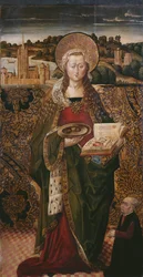 Triptyque, Sainte Lucie, panneau gauche