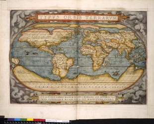 Carte du monde, Theatrum Orbis Terrarum, par Abraham Ortelius