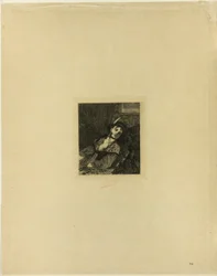 Femme avec un chapeau écossais