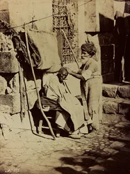 Album Damas et Baalbek : Barbier syrien