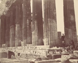 [Détails de la colonnade du Parthénon, Athènes]