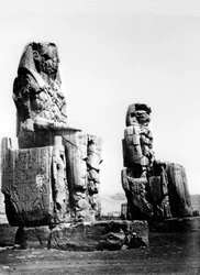 Les Colosses de Memnon, Thèbes, Nubie, Égypte