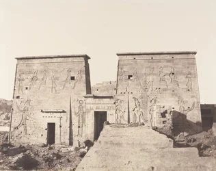 Île de Philæ, Premier Pylône - Vue Prise de la Plate-Forme de, 1851-52, imprimé en 1853-54