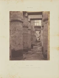Karnak (Thèbes). Palais - Salle Hypostyle - Vue Transversale prise du Point K