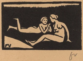 Baigneuses étendues sur l