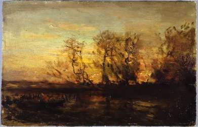 Coucher de soleil, entre 1850 et 1860