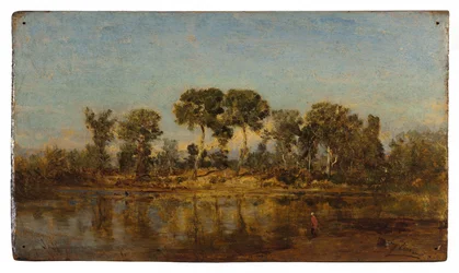 Le Rhône entre Arles et Avignon, entre 1860 et 1865