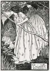 Illustration pour "Poèmes de Christina Rossetti" (crayon et encre sur papier)