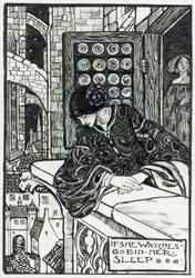 Illustration pour "Poèmes de Christina Rossetti" (crayon et encre sur papier)