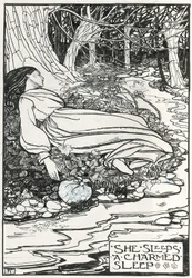 Illustration pour "Poèmes de Christina Rossetti" (crayon et encre sur papier)
