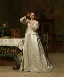 Femme avec miroir