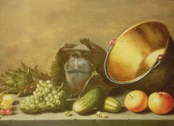 Nature Morte avec un Pot en Laiton