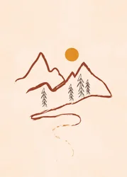 Sentier de montagne minimaliste