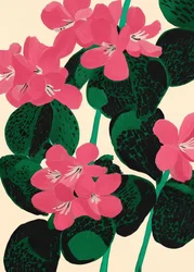 Fleurs rose vif
