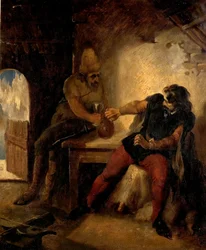 Manfred dans la cabane des chasseurs de chamois, vers 1850