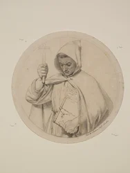 Wycliffe lisant sa traduction de la Bible - Étude d