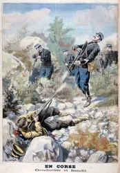 Une fusillade entre un bandit et la gendarmerie, Corse, 1898